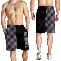 Cunningham Dress Blue Dancers Tartan Crest Men's Short - Cross Style