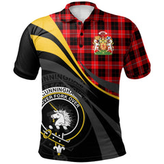 Cunningham Modern Tartan Polo Shirt - Royal Coat Of Arms Style