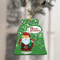 Currie Tartan Christmas Ceramic Ornament - Santa Style