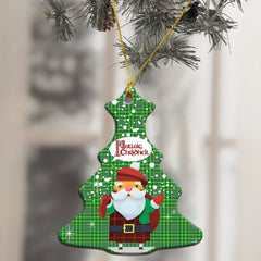Currie Tartan Christmas Ceramic Ornament - Santa Style