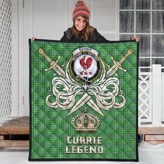 Currie Tartan Crest Legend Gold Royal Premium Quilt