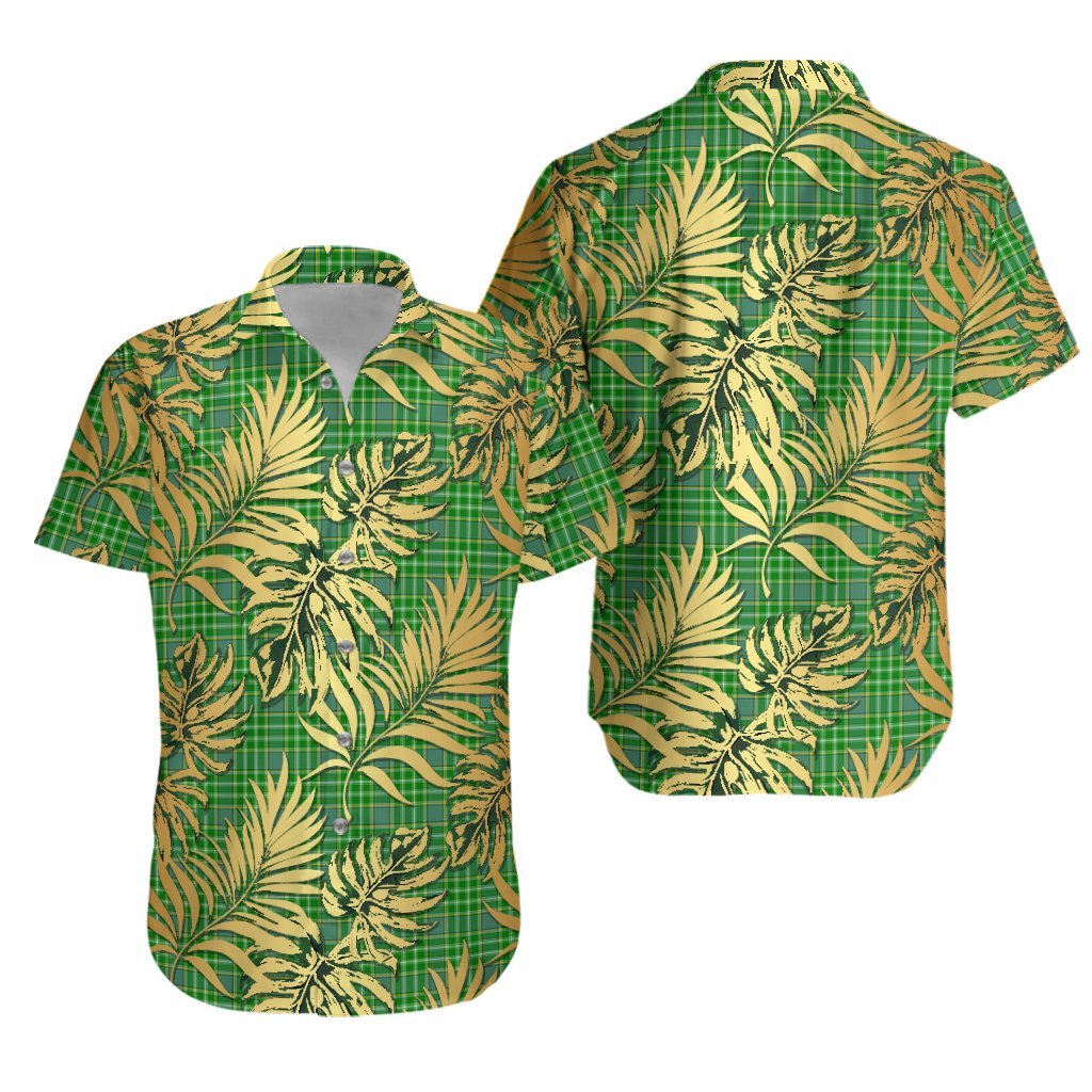 Currie Tartan Vintage Leaves Hawaiian Shirt