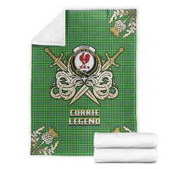 Currie Tartan Gold Courage Symbol Blanket