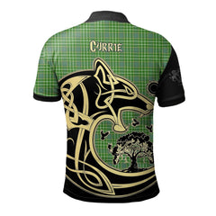 Currie Tartan Polo Shirt Viking Wolf