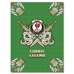 Currie Tartan Gold Courage Symbol Blanket