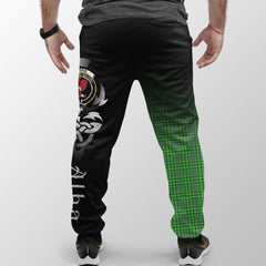 Currie Tartan Crest Jogger Sweatpants - Alba Celtic Style