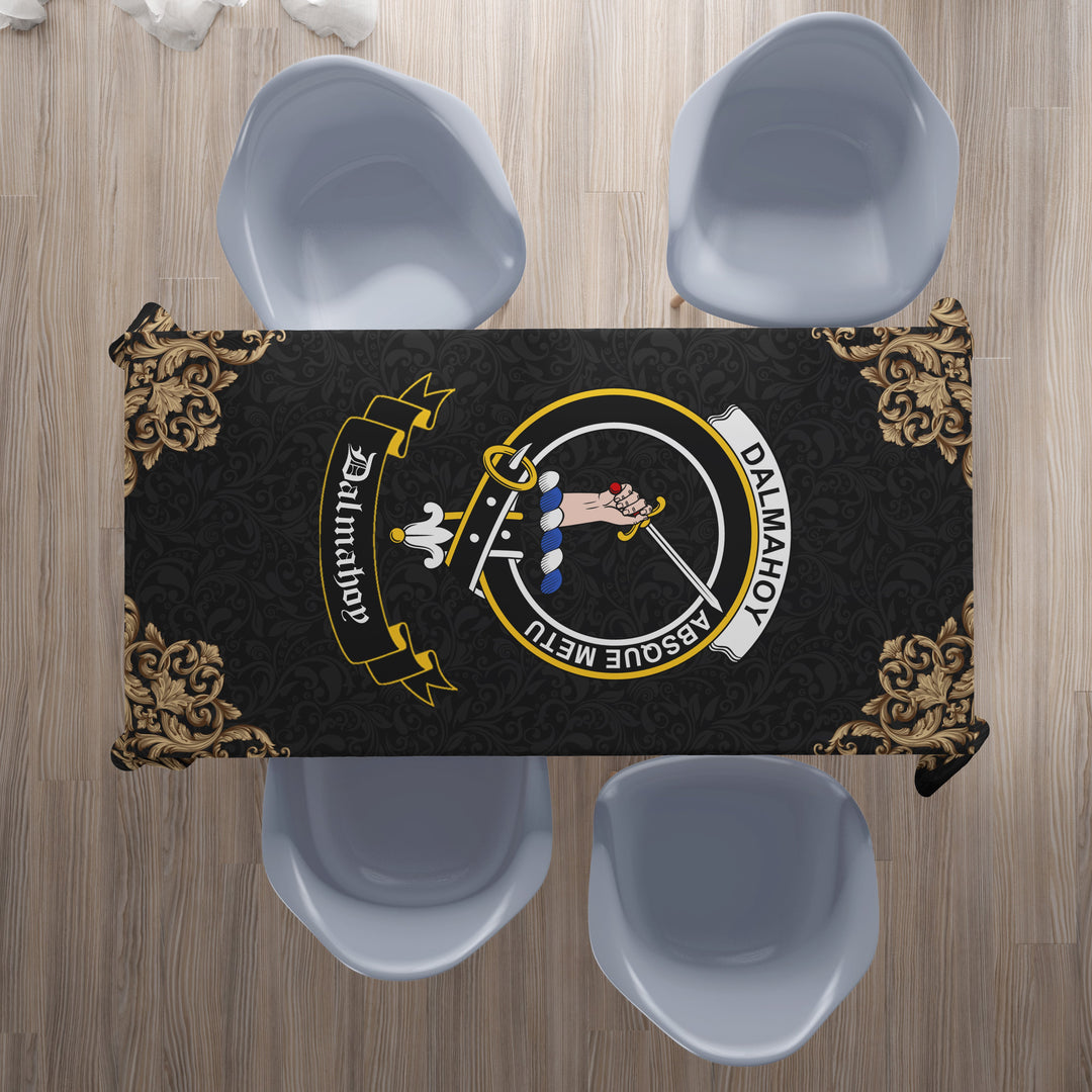 Dalmahoy Crest Tablecloth - Black Style