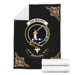 Dalmahoy Crest Tartan Premium Blanket Black