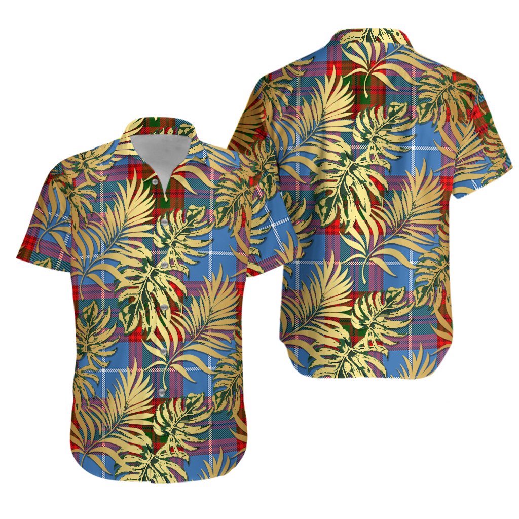 Dalmahoy Tartan Vintage Leaves Hawaiian Shirt