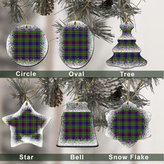 Dalrymple Tartan Christmas Ceramic Ornament - Snow Style