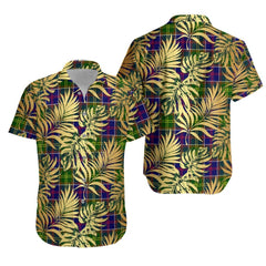 Dalrymple Tartan Vintage Leaves Hawaiian Shirt