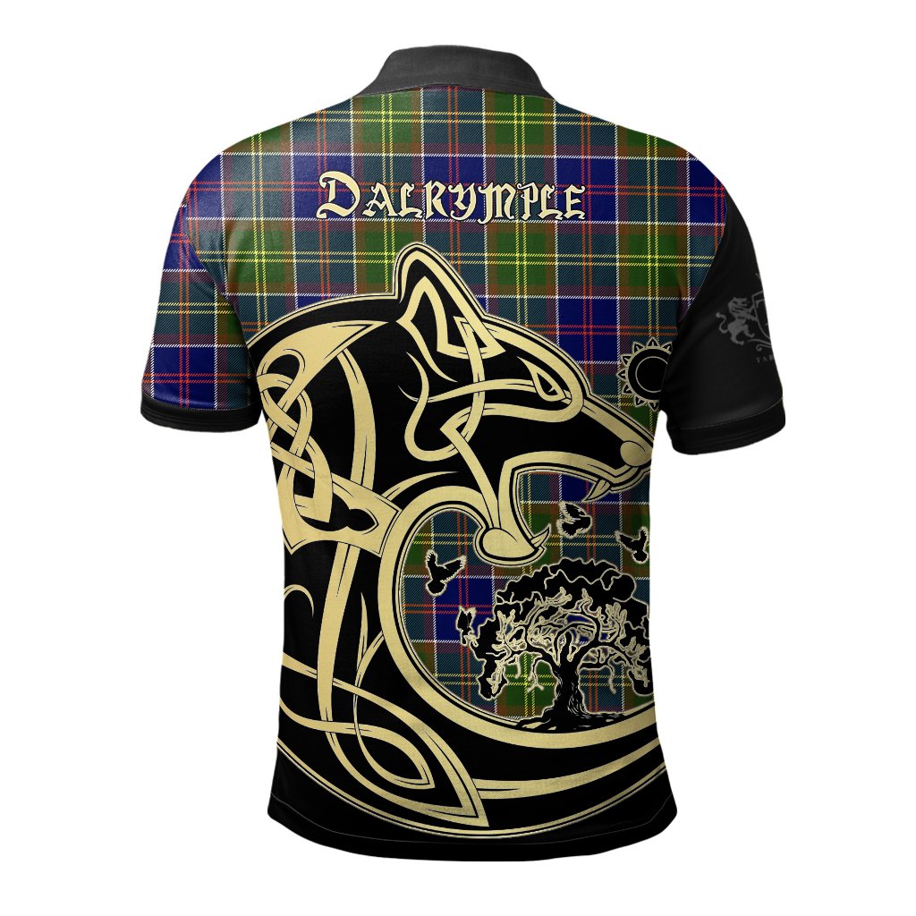 Dalrymple Tartan Polo Shirt Viking Wolf