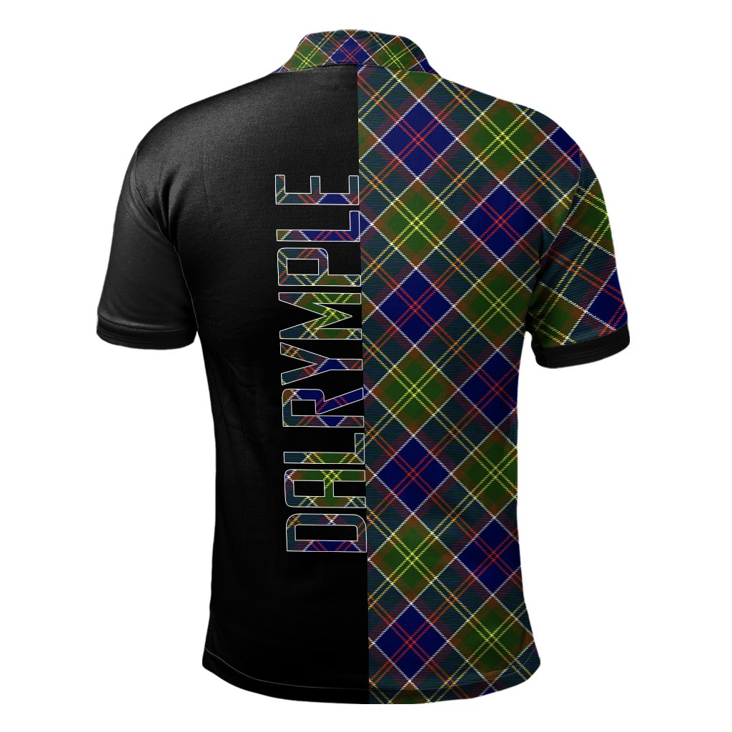 Dalrymple Tartan Polo Shirt Half of Me - Cross Style