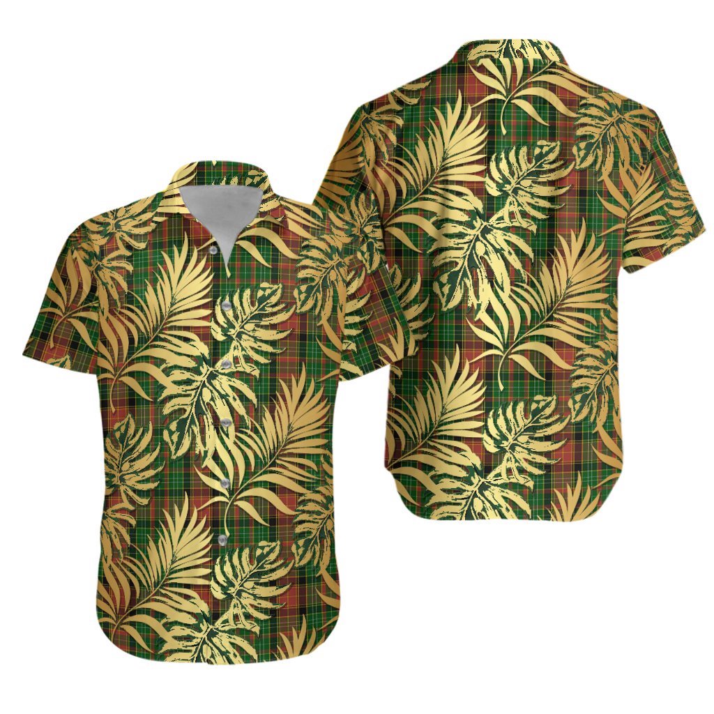 Dalrymple of Castleton 02 Tartan Vintage Leaves Hawaiian Shirt