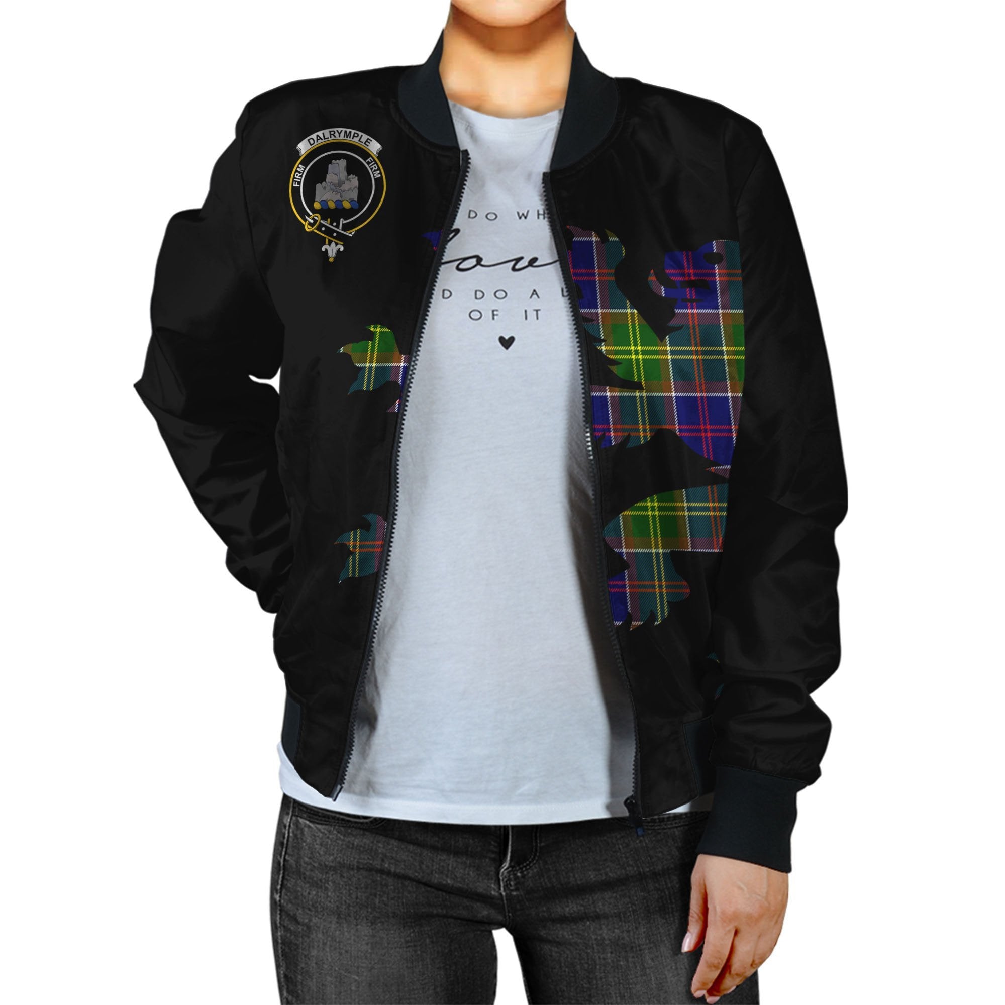 Dalrymple Tartan Bomber Jacket Lion & Thistle