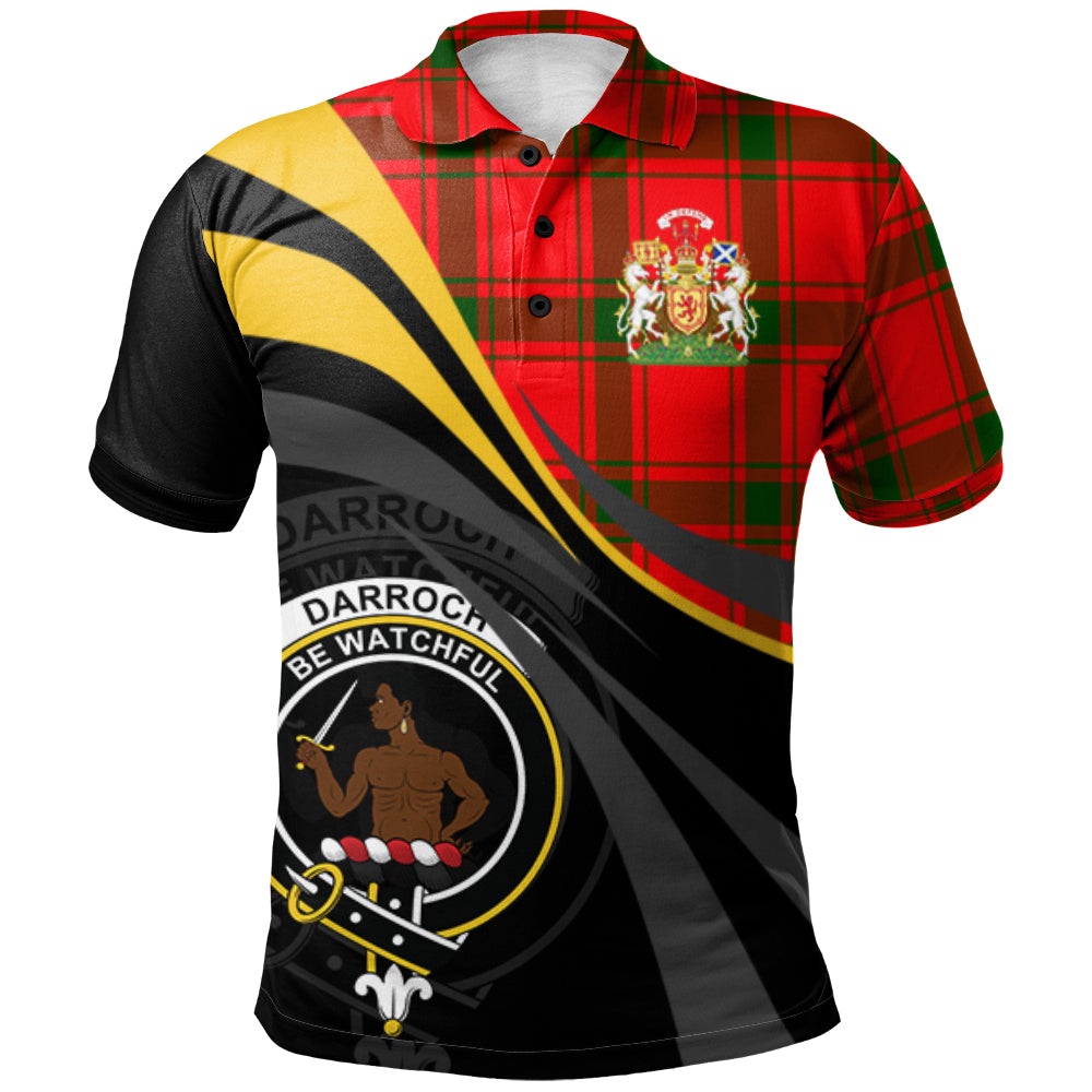Darroch Tartan Polo Shirt - Royal Coat Of Arms Style