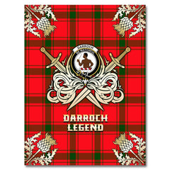 Darroch Tartan Gold Courage Symbol Blanket