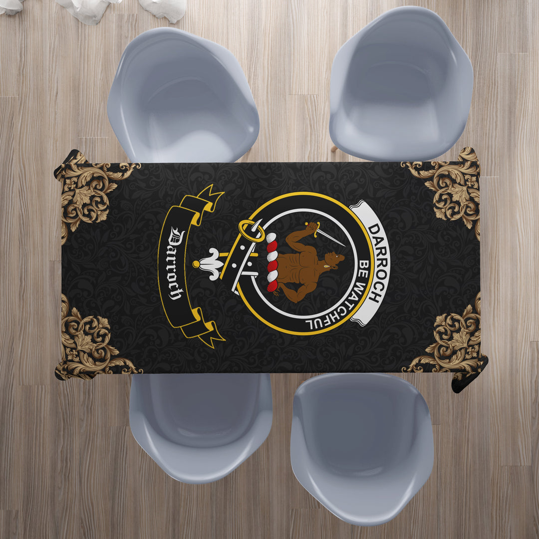 Darroch (Gourock) Crest Tablecloth - Black Style