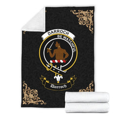 Darroch (of Gourock) Crest Tartan Premium Blanket Black