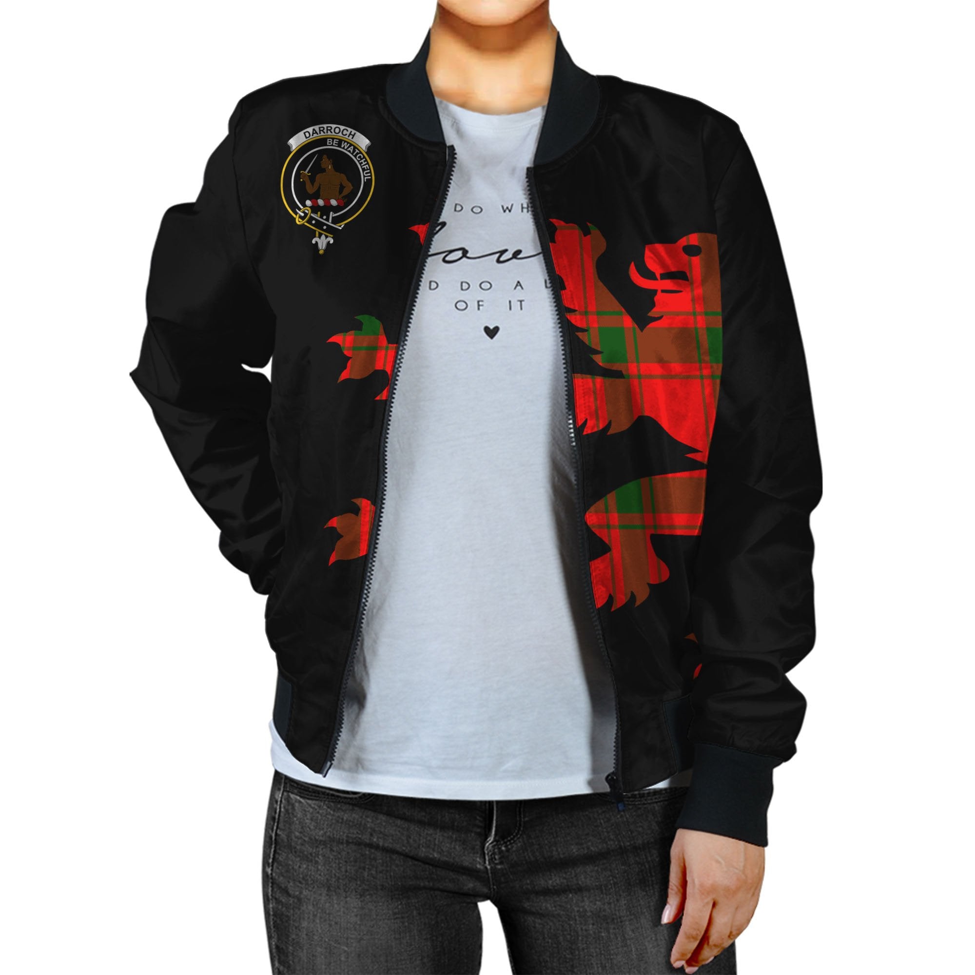 Darroch Tartan Bomber Jacket Lion & Thistle