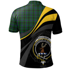 Davidson Tartan Polo Shirt - Royal Coat Of Arms Style