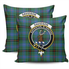 Scottish Davidson Ancient Tartan Crest Pillow Cover - Tartan Cushion Cover