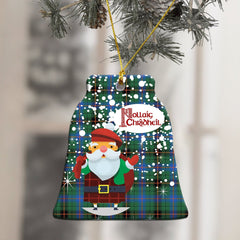 Davidson Ancient Tartan Christmas Ceramic Ornament - Santa Style