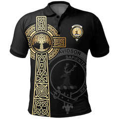 Davidson Clan Unisex Polo Shirt - Celtic Tree Of Life