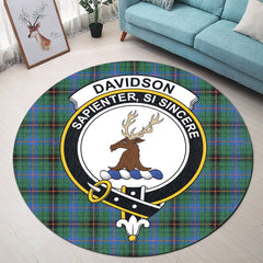 Davidson Ancient Tartan Crest Round Rug