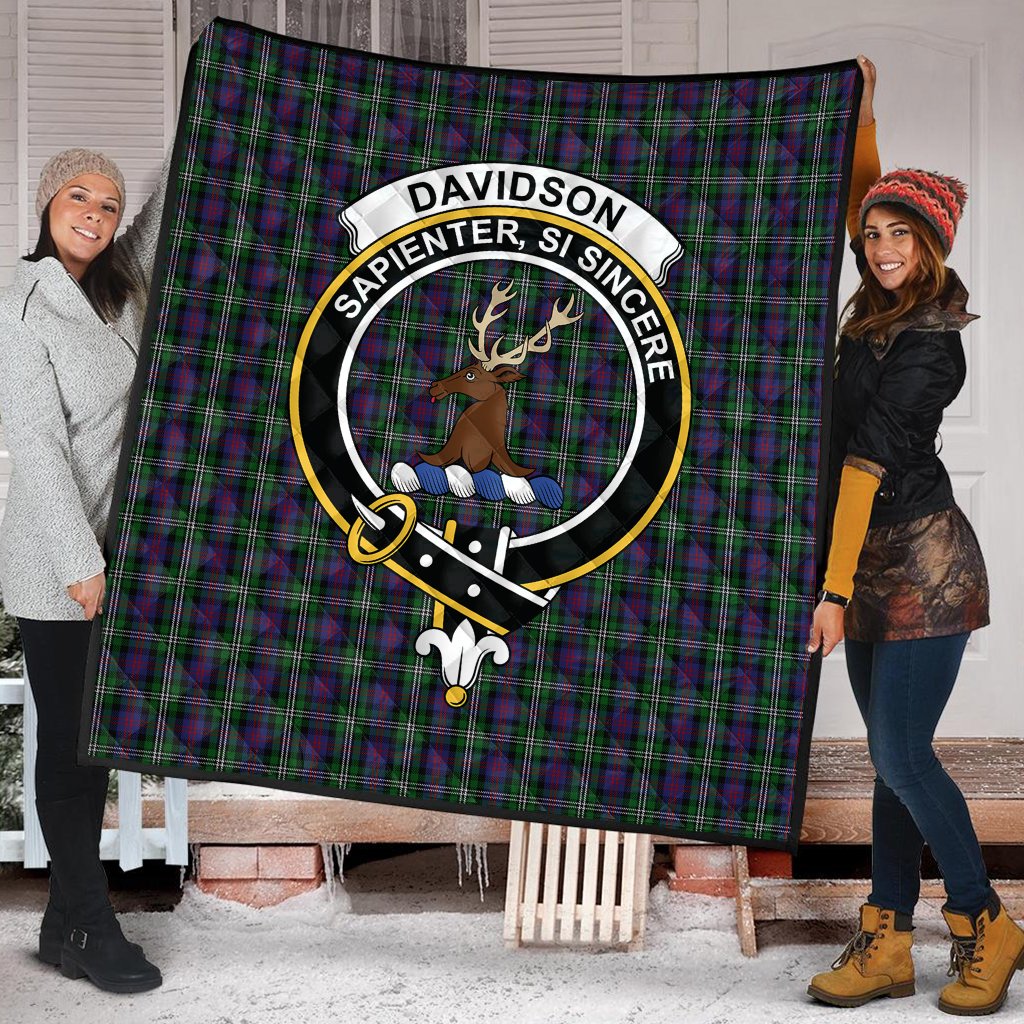 Davidson Double Tartan Crest Quilt