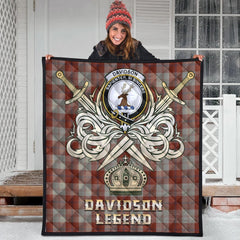 Davidson Dress Dancers Tartan Crest Legend Gold Royal Premium Quilt