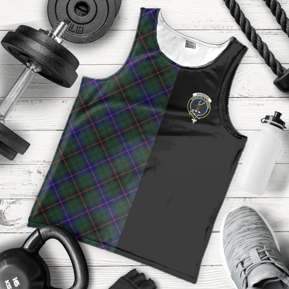 Davidson Modern Tartan Crest Men's Tank Top - Cross Style