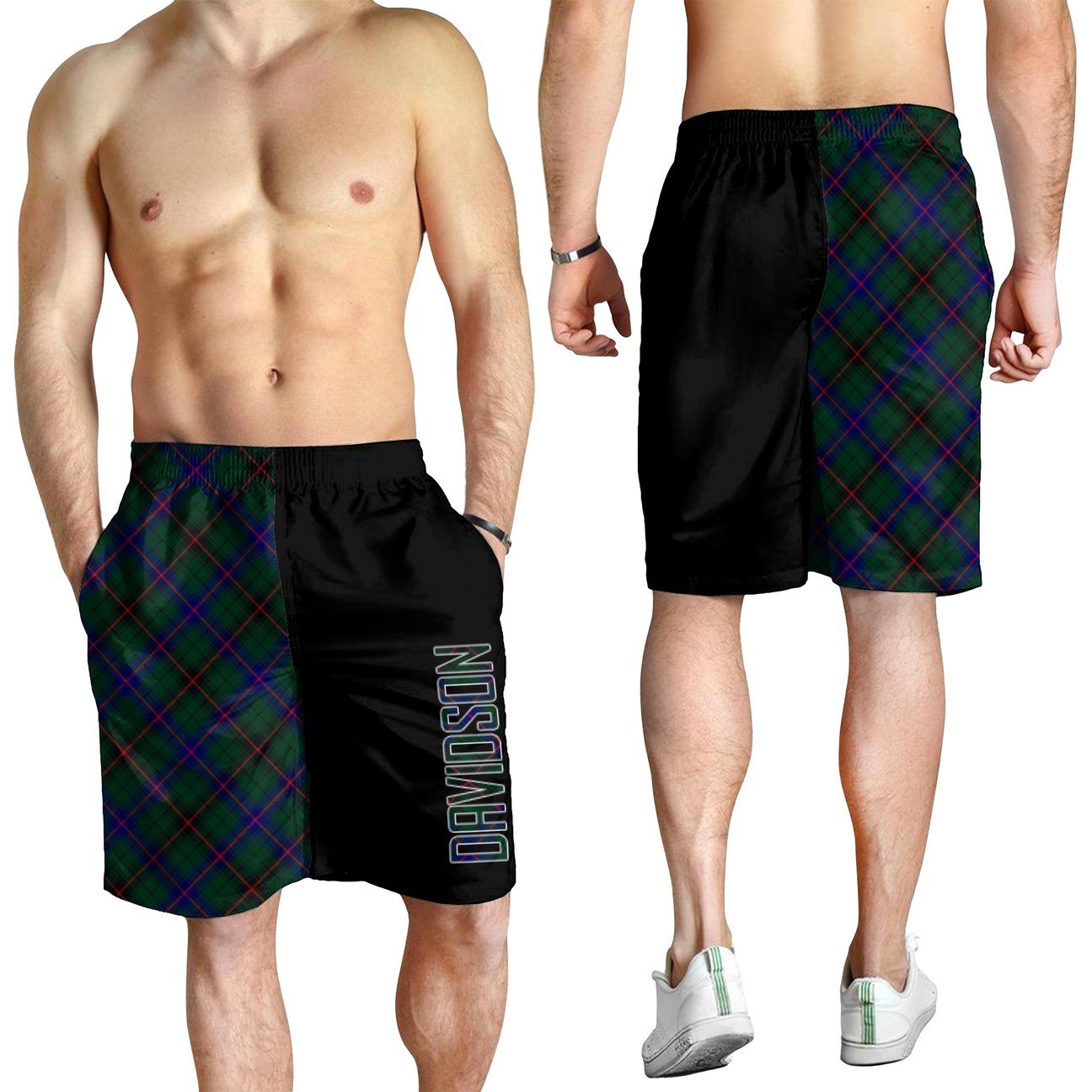 Davidson Modern Tartan Crest Men's Short - Cross Style