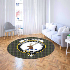 Davidson Tulloch Dress Tartan Crest Round Rug