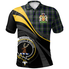 Davidson of Tulloch Dress 01 Tartan Polo Shirt - Royal Coat Of Arms Style