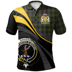 Davidson of Tulloch Dress 02  Tartan Polo Shirt - Royal Coat Of Arms Style