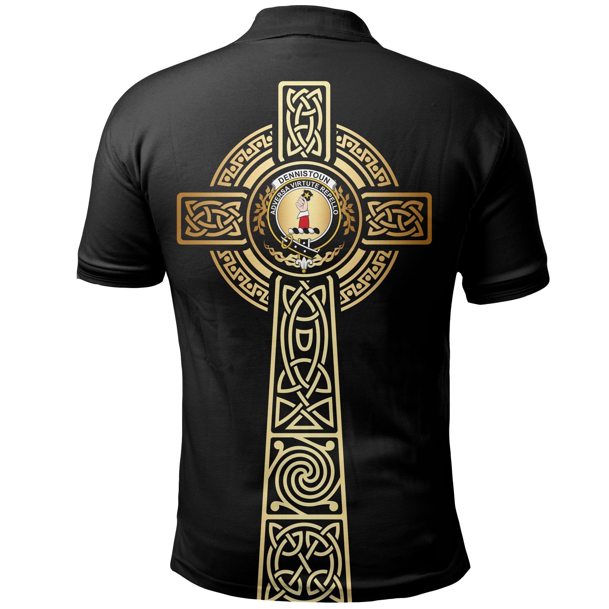 Dennistoun Clan Unisex Polo Shirt - Celtic Tree Of Life