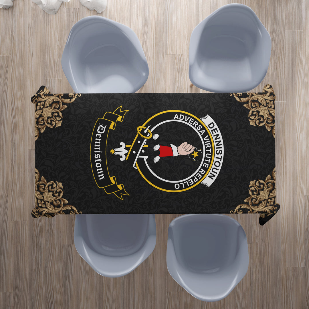 Dennistoun Crest Tablecloth - Black Style