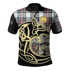 Dennistoun Tartan Polo Shirt Viking Wolf