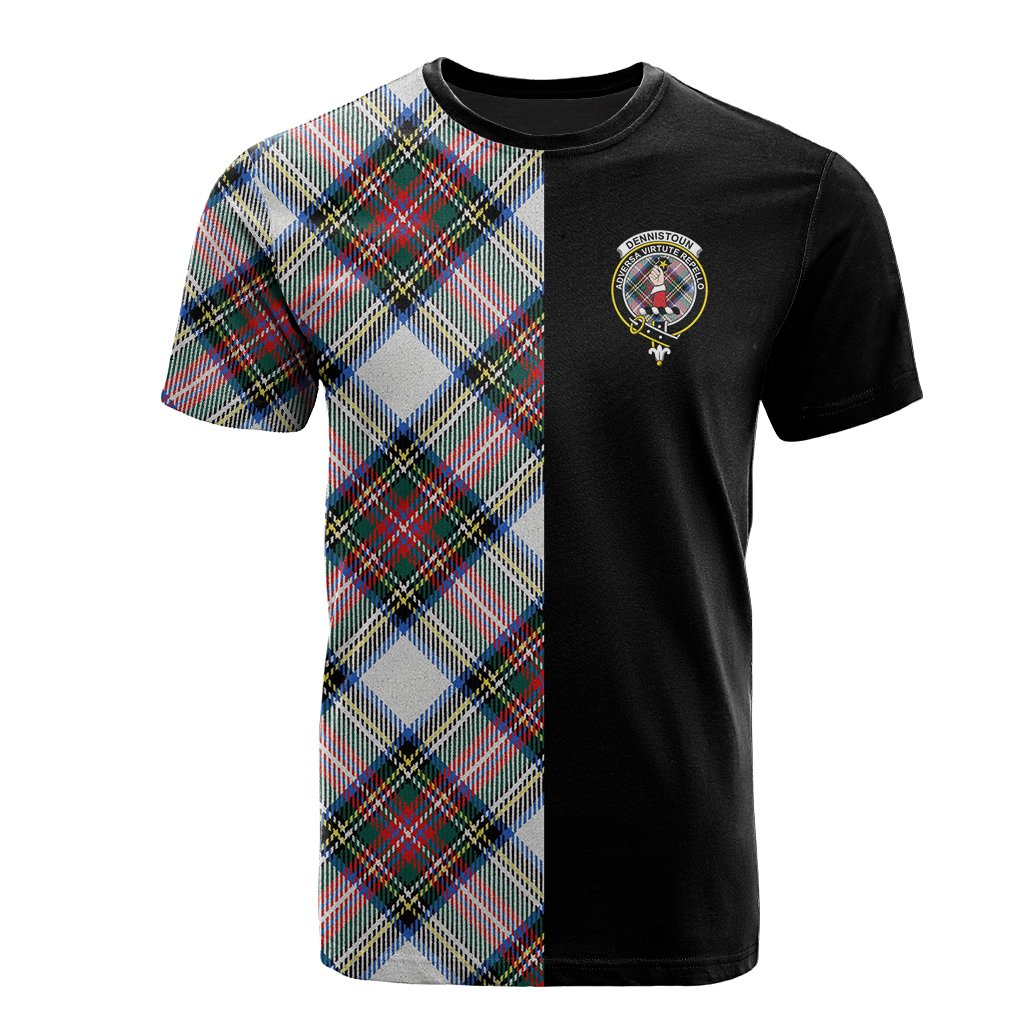 Dennistoun Tartan T-Shirt Half of Me - Cross Style