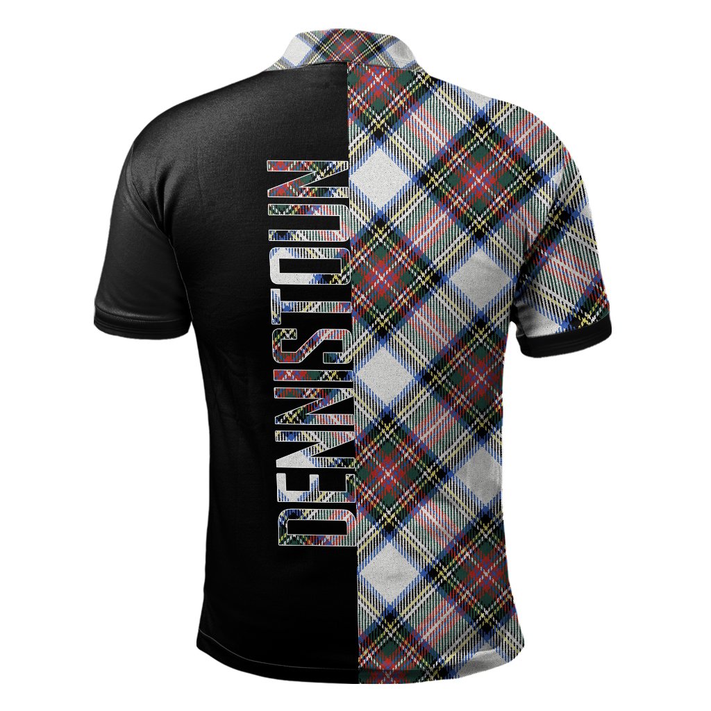 Dennistoun Tartan Polo Shirt Half of Me - Cross Style