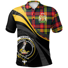 Dewar Tartan Polo Shirt - Royal Coat Of Arms Style