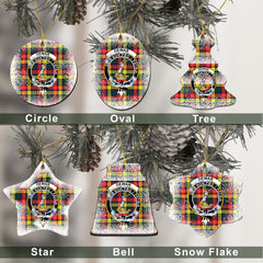 Dewar Tartan Christmas Ceramic Ornament - Snow Style