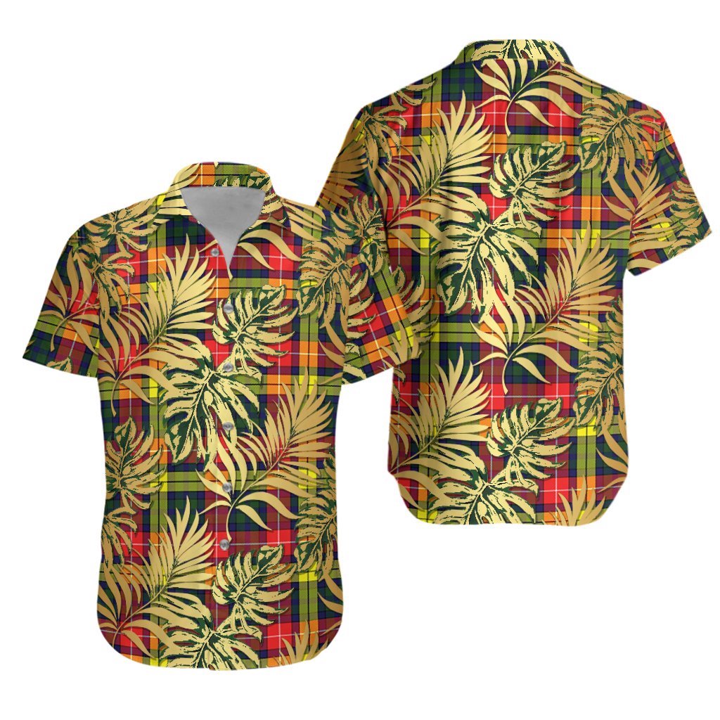 Dewar Tartan Vintage Leaves Hawaiian Shirt