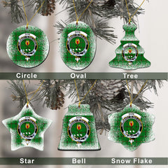 Don Tartan Christmas Ceramic Ornament - Snow Style