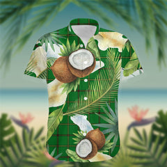 Don Tartan Hawaiian Shirt Hibiscus, Coconut, Parrot, Pineapple - Tropical Garden Shirt