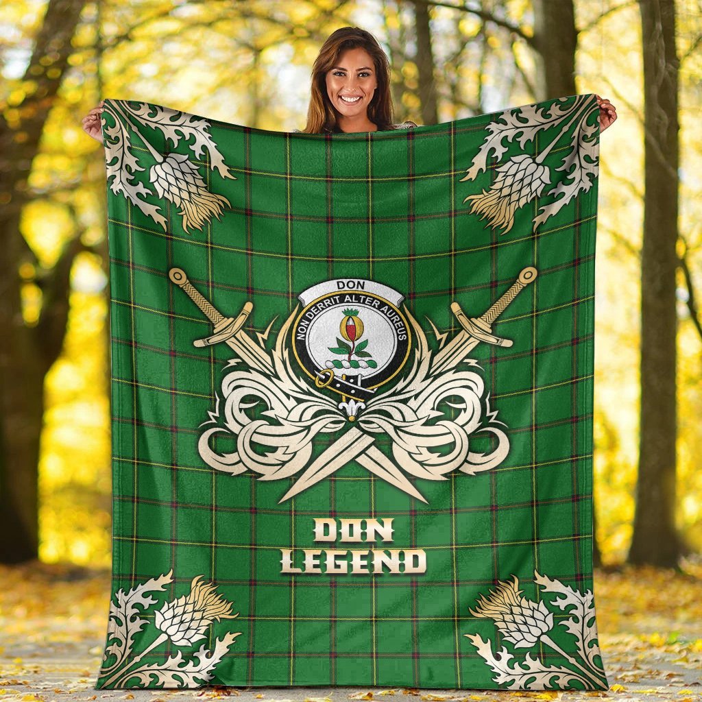 Don Tartan Gold Courage Symbol Blanket