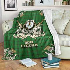 Don Tartan Gold Courage Symbol Blanket