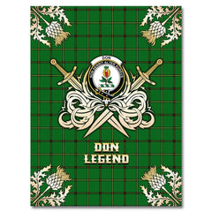 Don Tartan Gold Courage Symbol Blanket