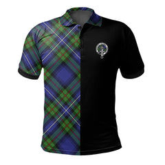 Donnachaidh Tartan Polo Shirt Half of Me - Cross Style